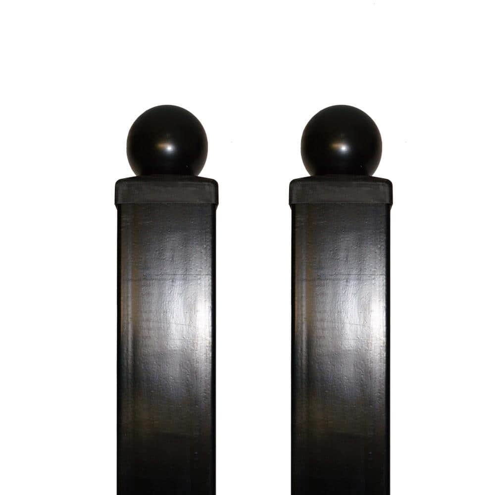 ALEKO Medium Cap for Driveway Gate Post-2.5 in. x 2.5 in. Black-Lot of 2 (2)