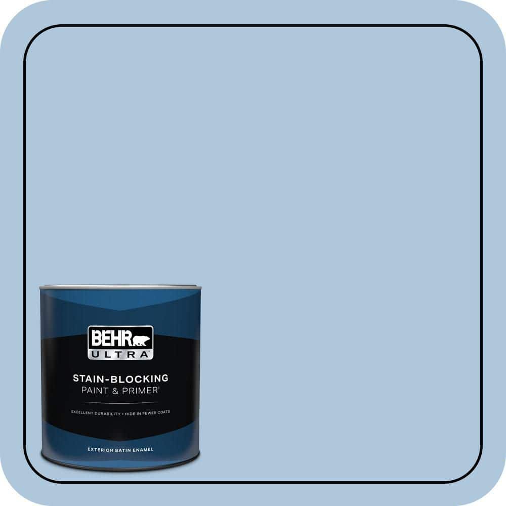 BEHR ULTRA 1 qt. #PPU14-13 Caspian Tide Satin Enamel Exterior Paint & Primer