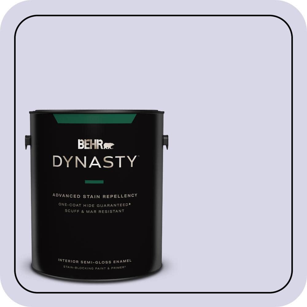BEHR DYNASTY 1 gal. #630A-2 February Frost Semi-Gloss Enamel Interior Stain-Blocking Paint & Primer