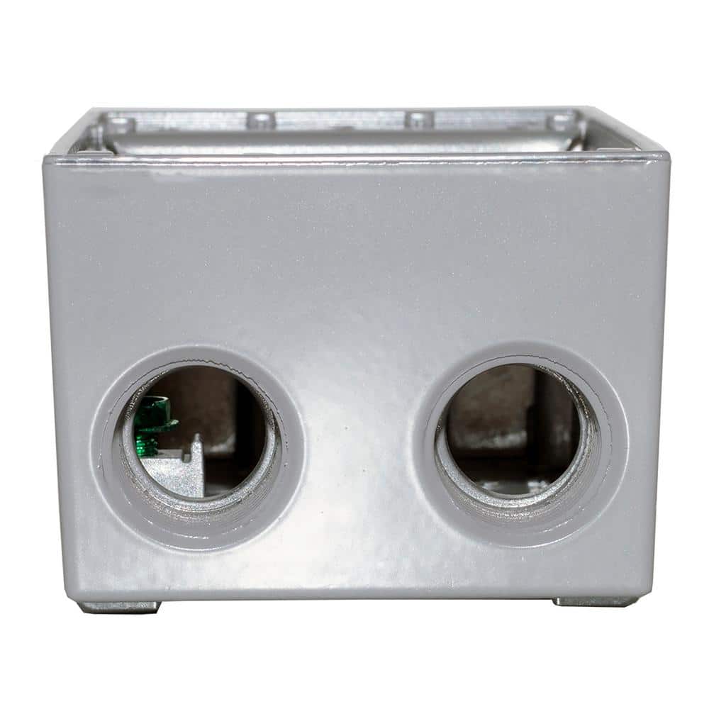 Commercial Electric 1-Gang Metal Weatherproof Electrical Outlet Box with (5) 1/2 inch Holes, Gray (3)