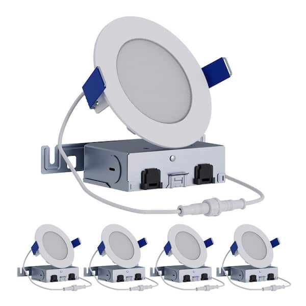 HALO 4-Pack 4 in. Selectable CCT Use in New Construction/Remodel/Retrofit Installation, Integrated LED Downlight