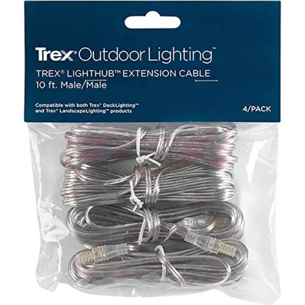 Trex LightHub Deck Lighting 10 ft. Male Wire (4-Pack) (2)