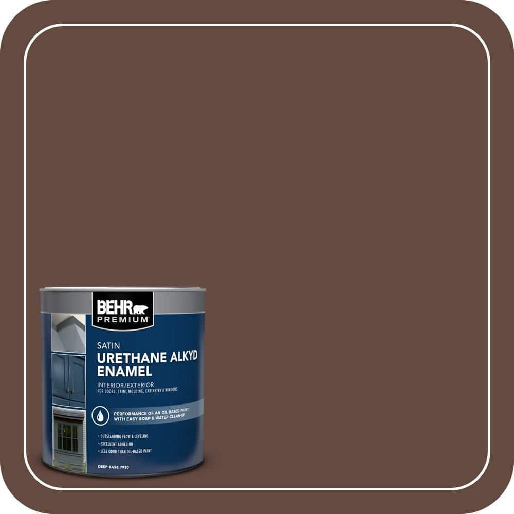 BEHR PREMIUM 1 qt. #S-G-770 Wild Horse Satin Enamel Urethane Alkyd Interior/Exterior Paint