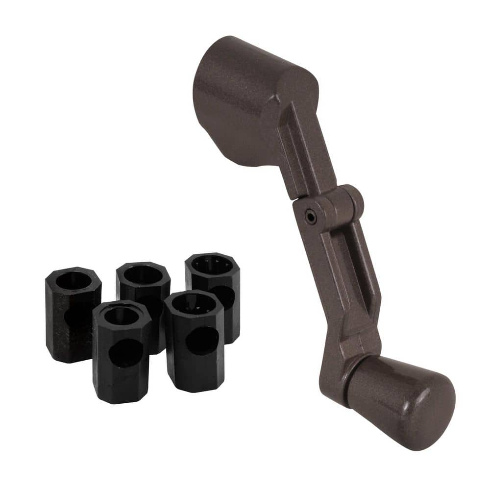 Prime-Line Casement Folding Crank Handle, 2-3/4 in W, Die Cast Zinc, Bronze