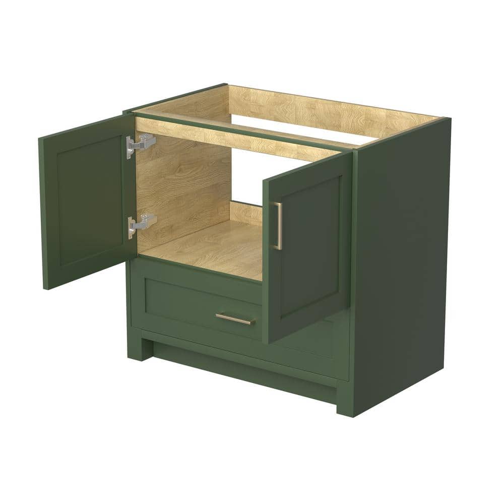 Getpro 36 in. W. x 21.5 in. D x 33.5 in. H Bath Vanity Cabinet without Top Bathroom Vanities Cabinet in Matte Green (3)