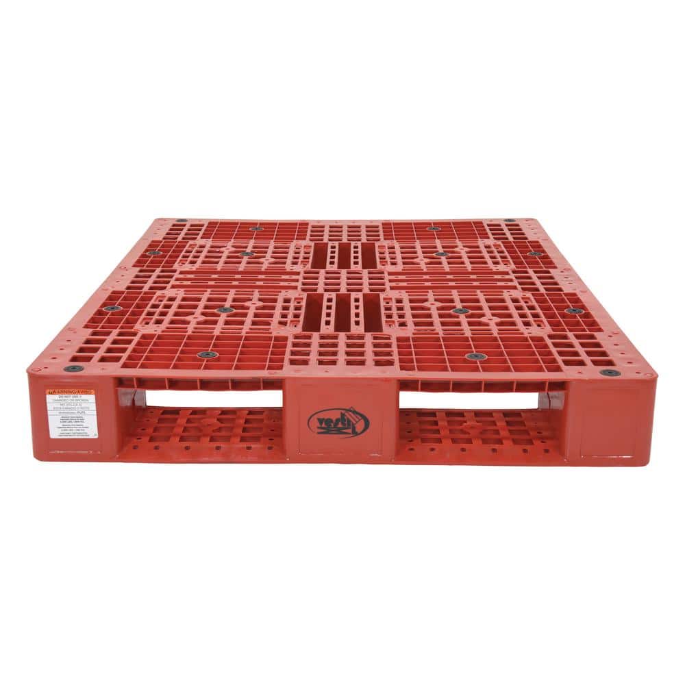 Vestil 48 in. x 40 in. x 6 in. Red Plastic Pallet/Skid (3)