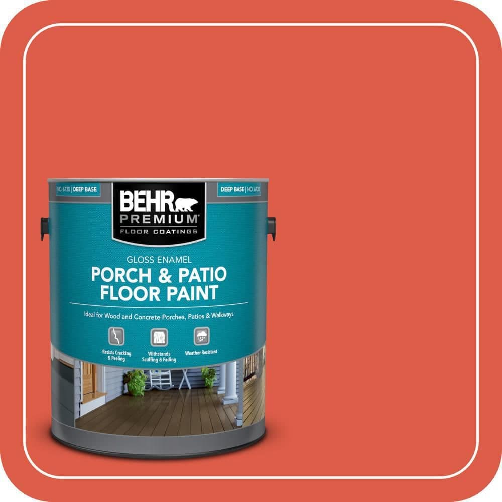 BEHR PREMIUM 1 gal. #P180-6 Pimento Gloss Enamel Interior/Exterior Porch and Patio Floor Paint