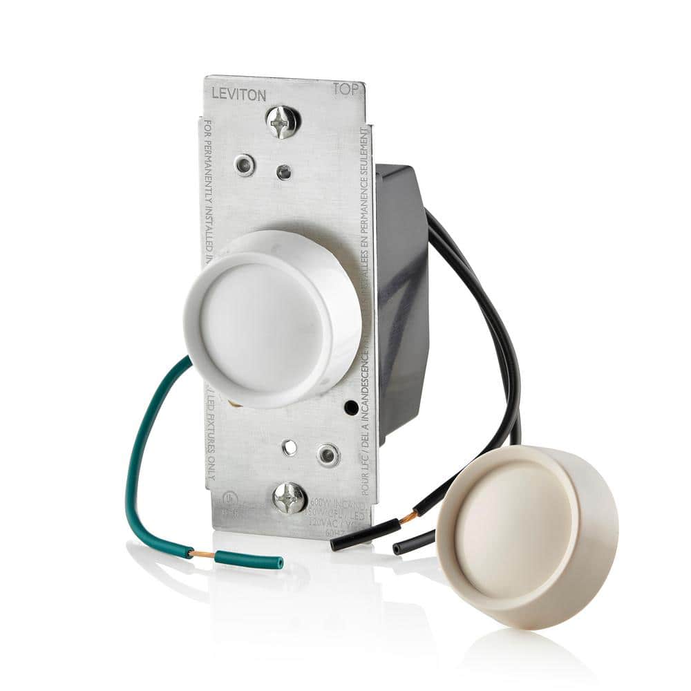 Leviton Trimatron Rotary Dimmer Switch for Dimmable LED, Halogen and Incandescent Bulbs- RNL06-TW (4)