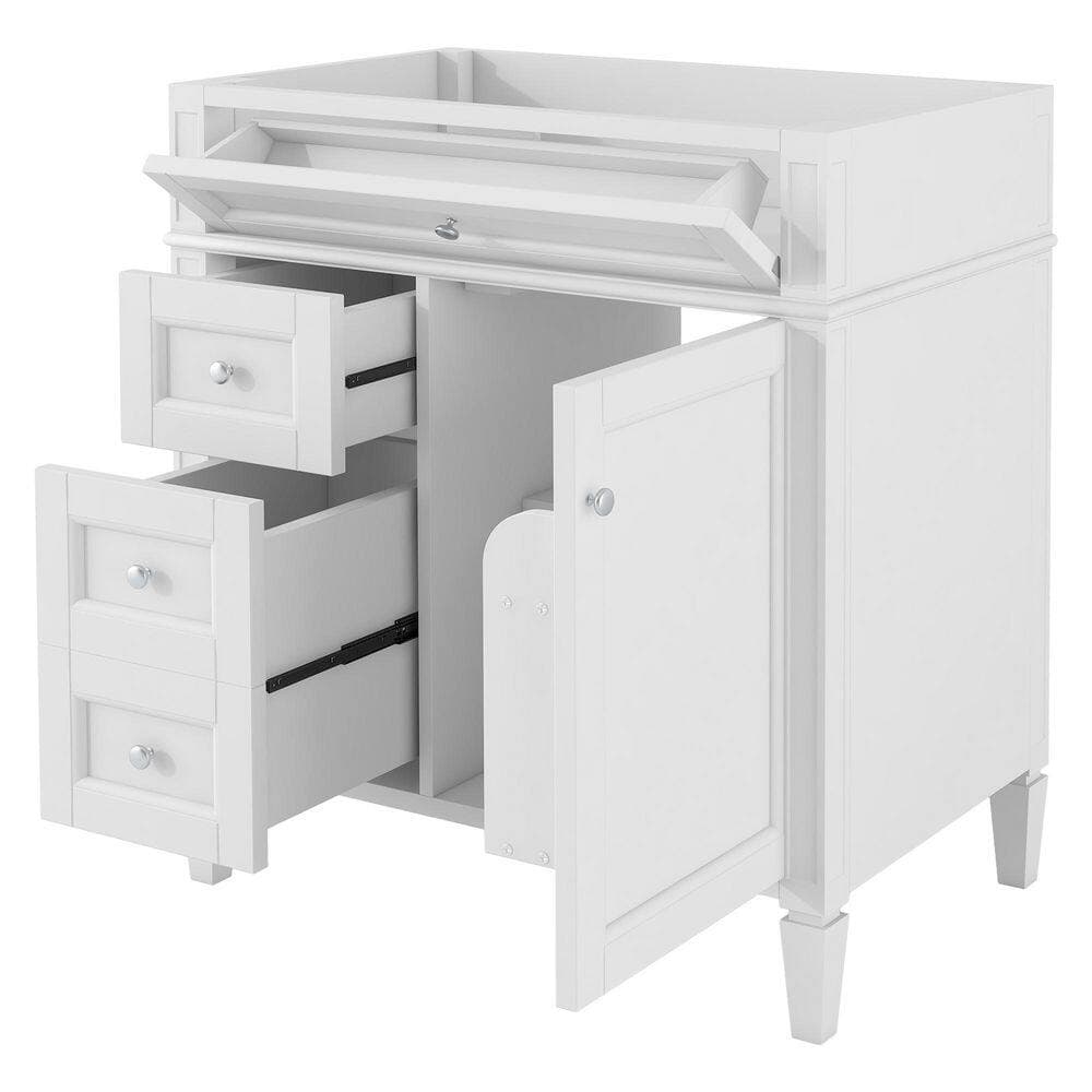 Unbranded 29.3 in. W x 18 in. D x 33 in. H Freestanding Bath Vanity without Sink in White (3)