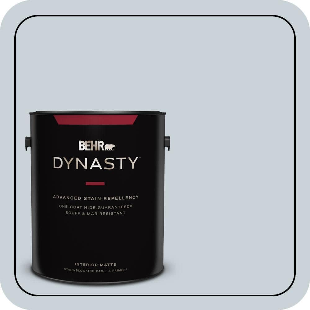 BEHR DYNASTY 1 gal. #N480-1 Light Drizzle Matte Interior Stain-Blocking Paint & Primer