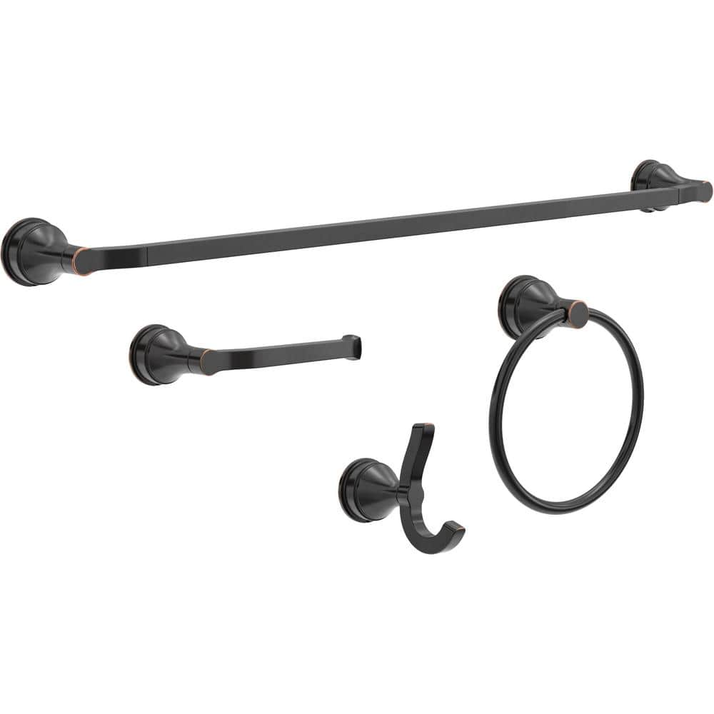 Delta Faryn 18 in. Wall Mounted Towel Bar with 6 in. Extender Bath Hardware Accessory (3)