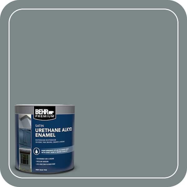 BEHR PREMIUM 1 qt. #730F-5 Nature Retreat Satin Enamel Urethane Alkyd Interior/Exterior Paint (2)