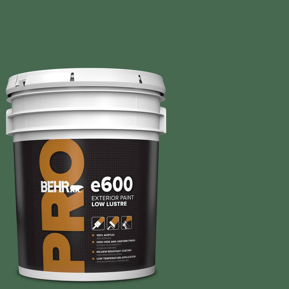 BEHR PRO 5 gal. #M410-7 Perennial Green Low Luster Exterior Paint