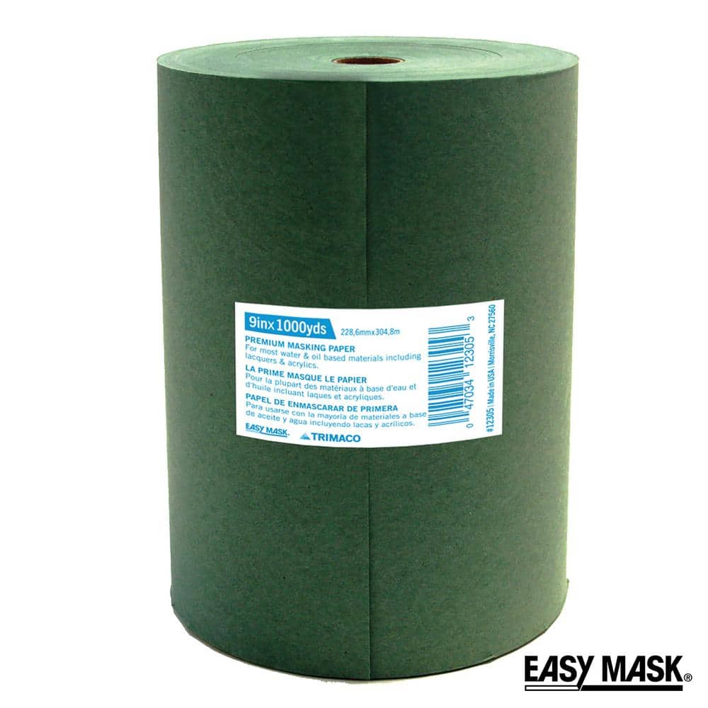TRIMACO Easy Mask 9 IN. X 1000 FT. Green Premium Masking Paper