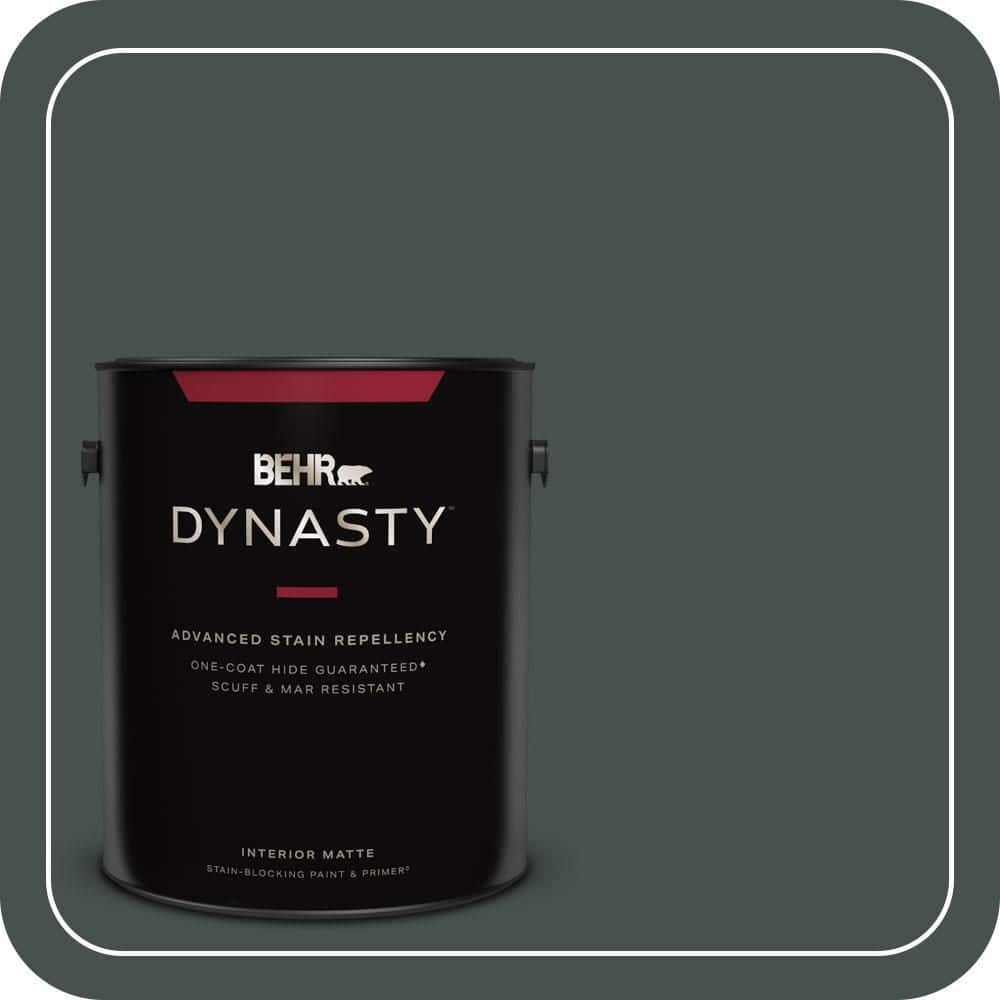 BEHR DYNASTY 1 gal. #QE-48 New Forest Matte Interior Stain-Blocking Paint & Primer