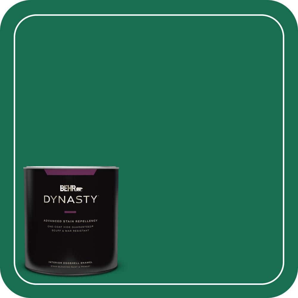 BEHR DYNASTY 1 qt. #S-H-470 Precious Emerald Eggshell Enamel Interior Stain-Blocking Paint and Primer