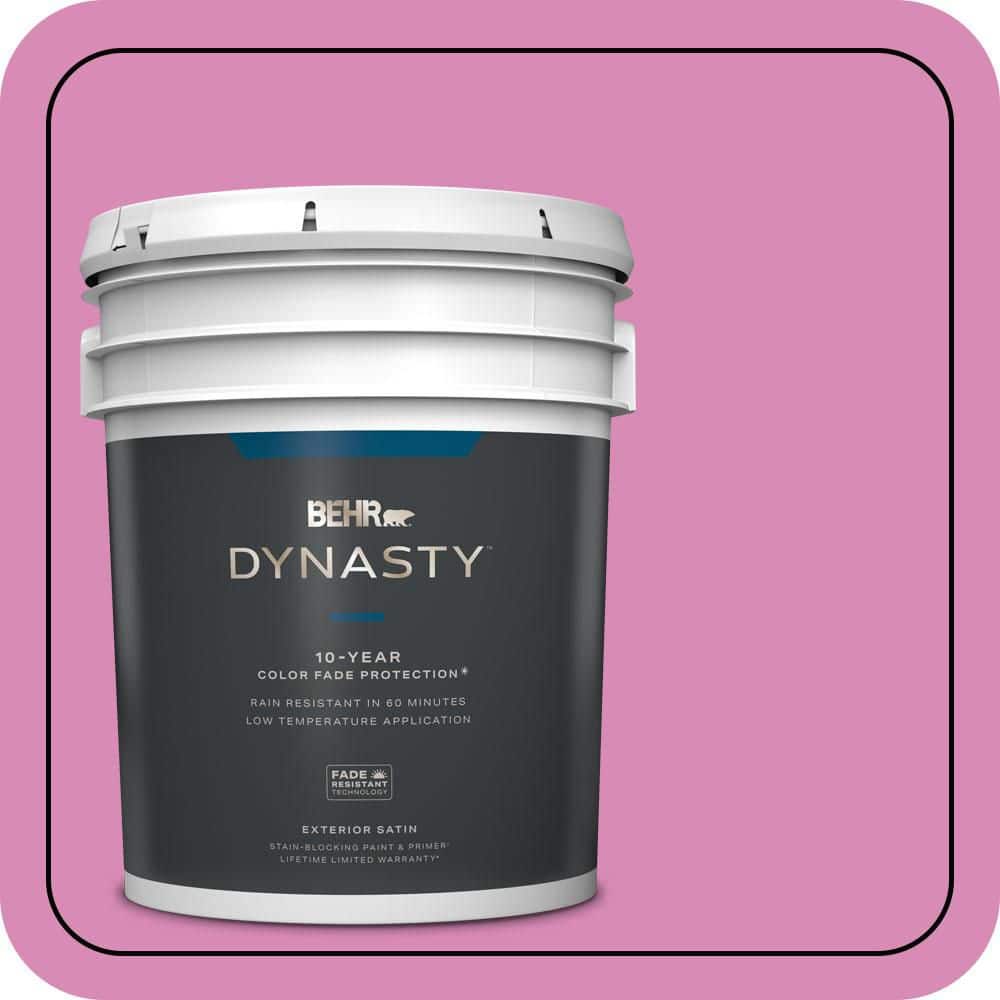 BEHR DYNASTY 5 gal. #P120-3 High Maintenance Satin Enamel Exterior Stain-Blocking Paint & Primer