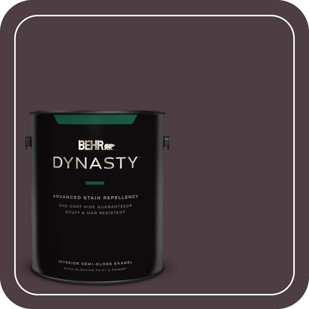 BEHR DYNASTY 1 gal. #T18-04 Nocturne Shade Semi-Gloss Enamel Interior Stain-Blocking Paint & Primer