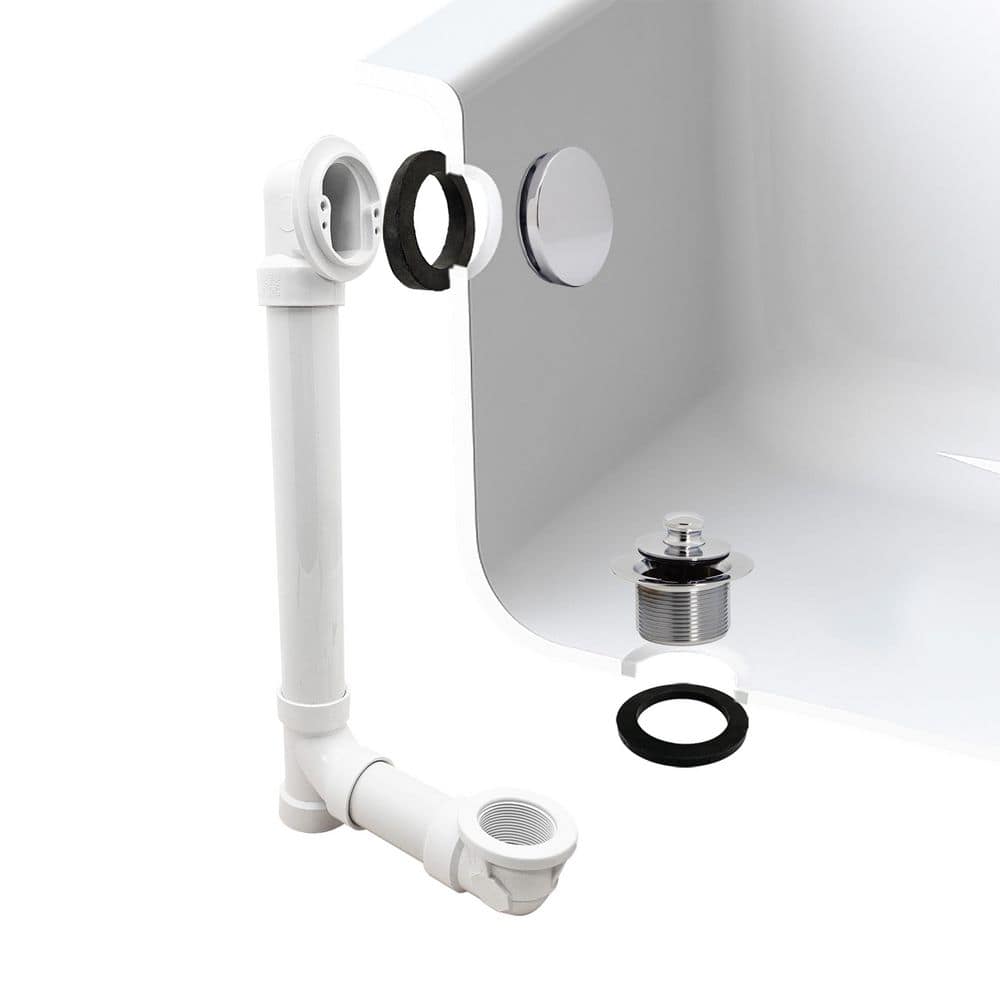 Westbrass 12 in. PVC Bath Waste and Illusionary Overflow (1)