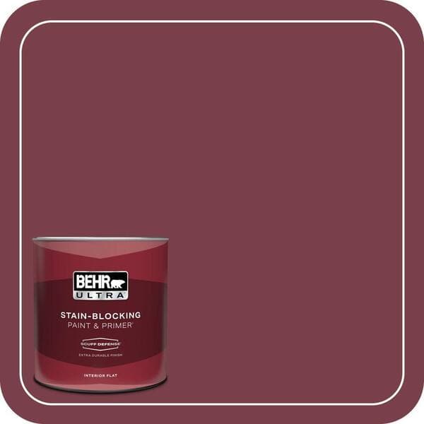 BEHR ULTRA 1 qt. #S-H-110 Wine Tasting Extra Durable Flat Interior Paint & Primer (2)