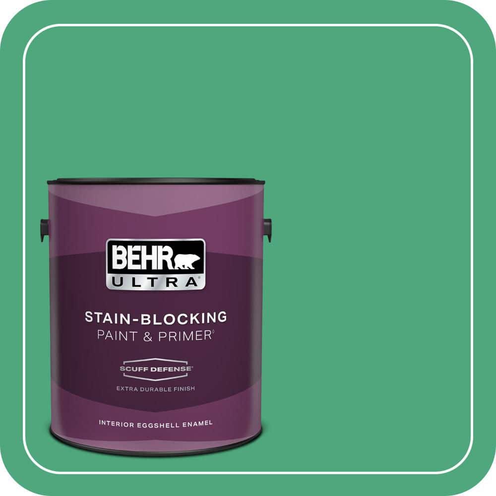BEHR ULTRA 1 gal. #P420-5 Shamrock Green Extra Durable Eggshell Enamel Interior Paint & Primer
