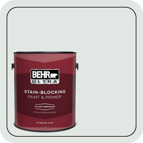 BEHR ULTRA 1 gal. #490E-1 Glimmer Extra Durable Flat Interior Paint & Primer (2)