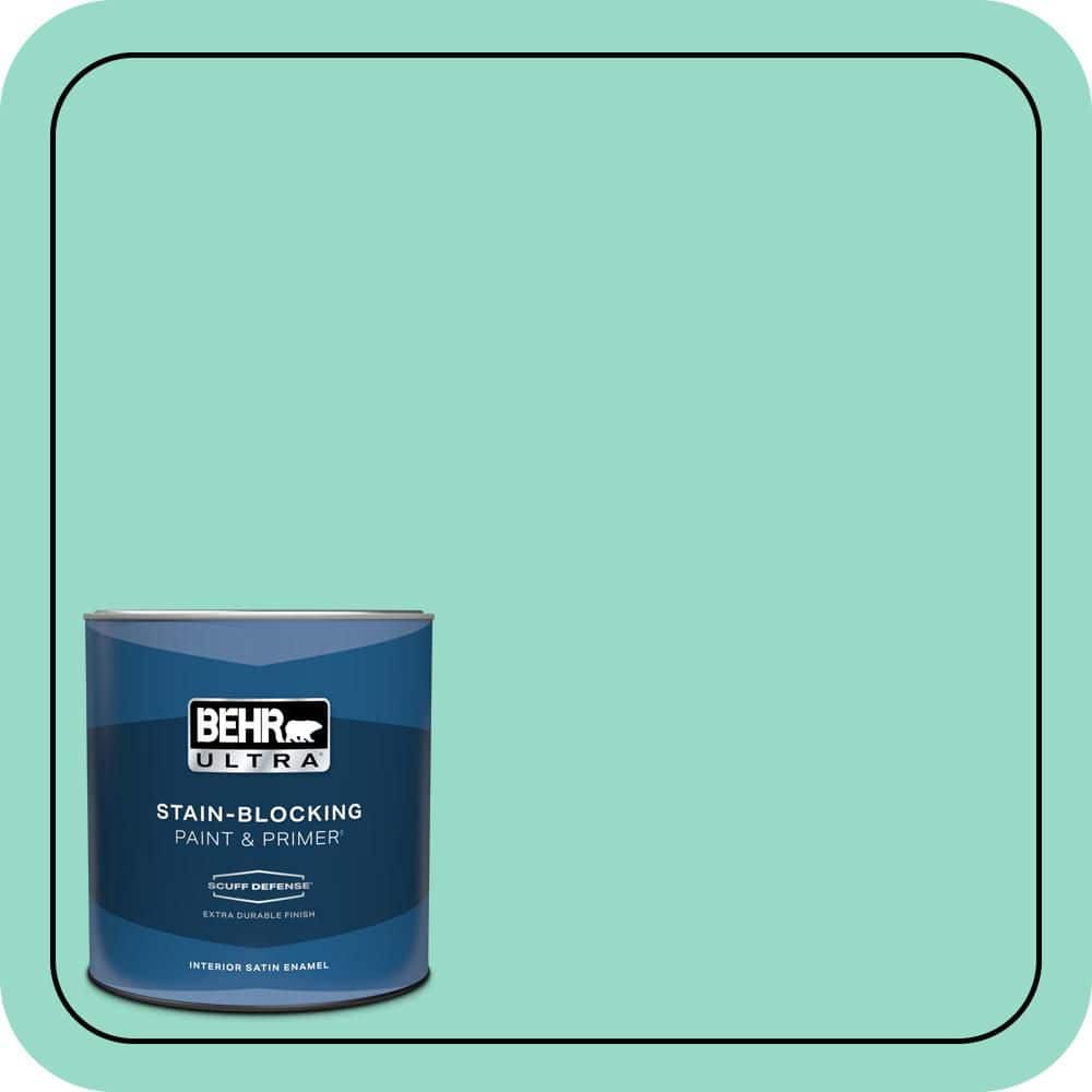 BEHR ULTRA 1 qt. #MQ4-17 Pageant Green Extra Durable Satin Enamel Interior Paint & Primer