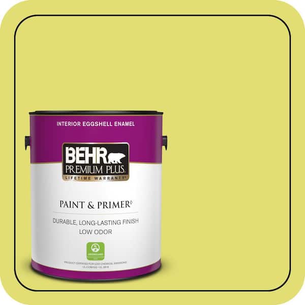 BEHR PREMIUM PLUS #400B-4 Citron Enamel Low Odor & Primer (3)