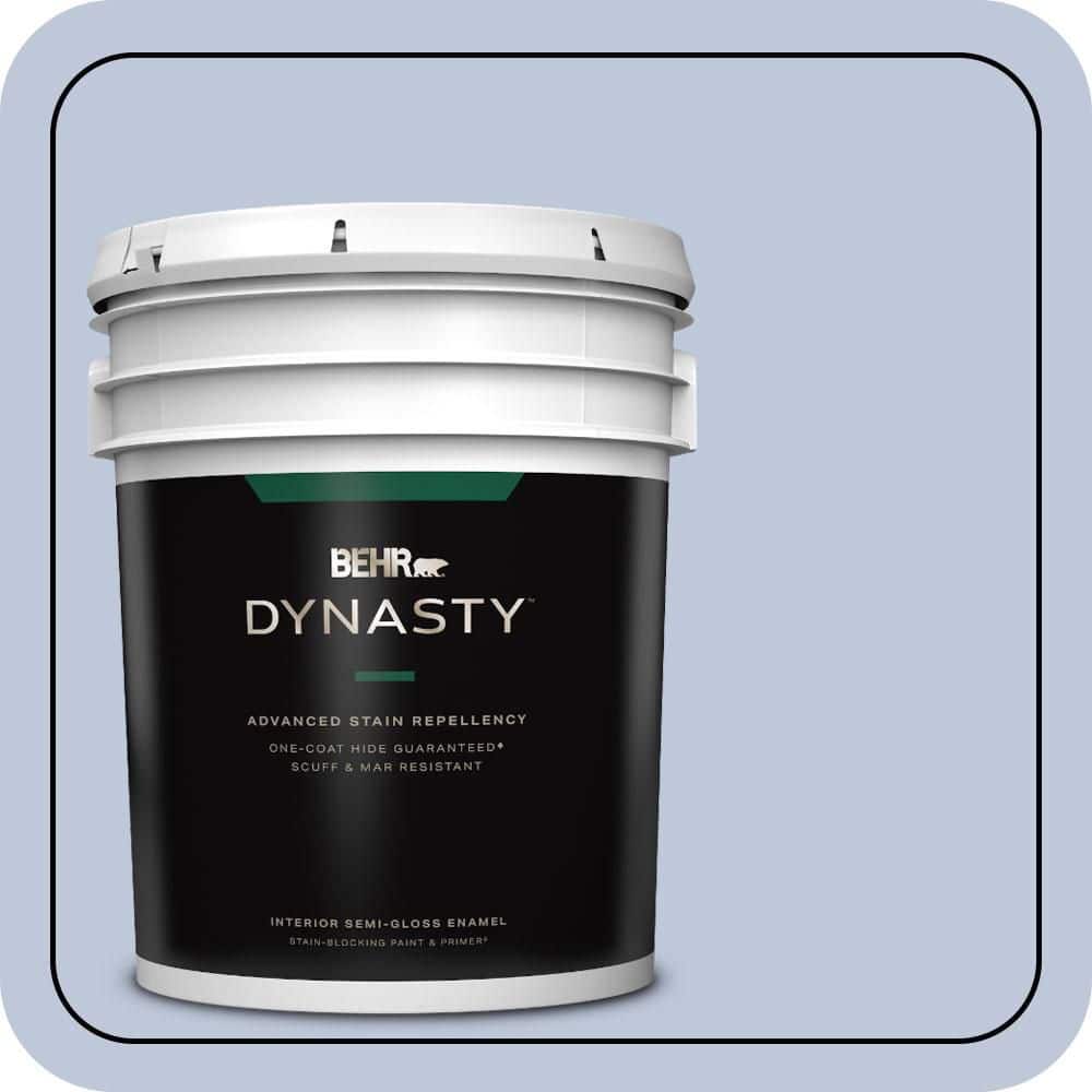 BEHR DYNASTY 5 gal. #MQ3-62 Dancing Mist One-Coat Hide Semi-Gloss Enamel Interior Stain-Blocking Paint & Primer