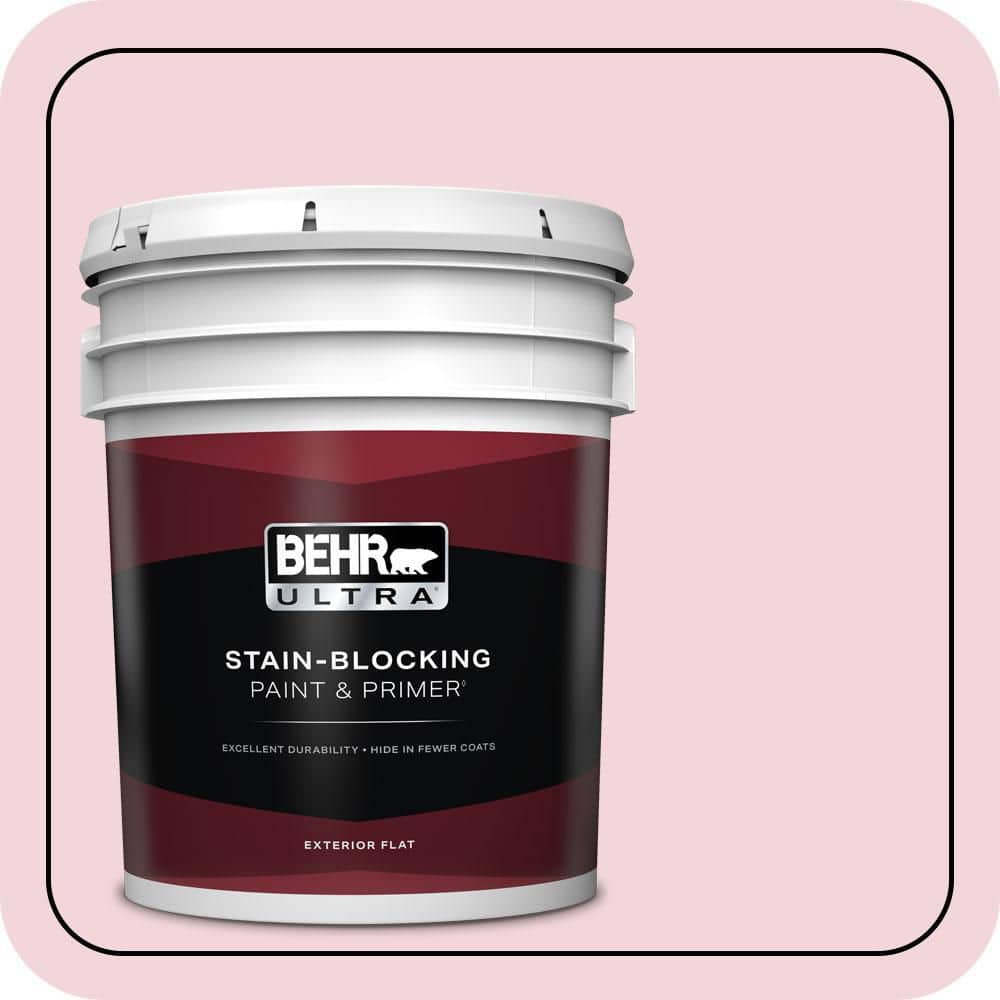 BEHR ULTRA 5 gal. #P140-1 Summer Crush Flat Exterior Paint & Primer