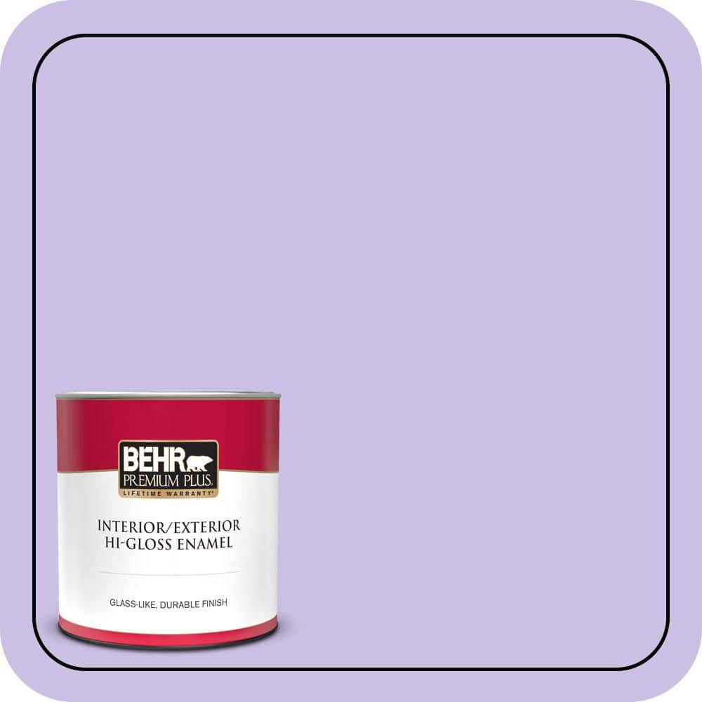 BEHR PREMIUM PLUS 1 qt. #P560-3 Party Hat Hi-Gloss Enamel Interior/Exterior Paint & Primer (1)