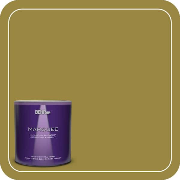 BEHR PREMIUM PLUS #380D-7 Wild Grass Flat Interior/Exterior Paint & Primer Color Sample (2)