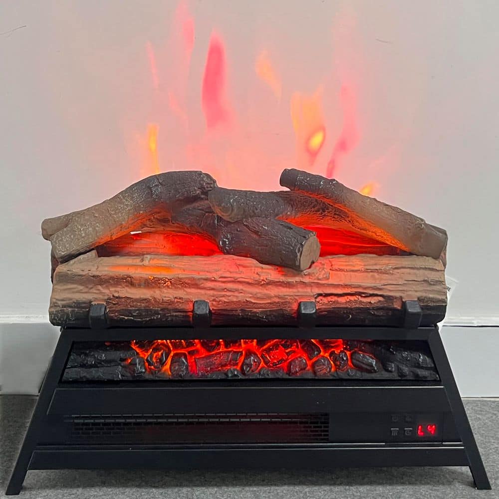Runesay 21.53 in. 1500-Watt Black 5000 BTU Freestanding Electric Fireplace Utility Convection Infrared Space Heater with Remote (1)