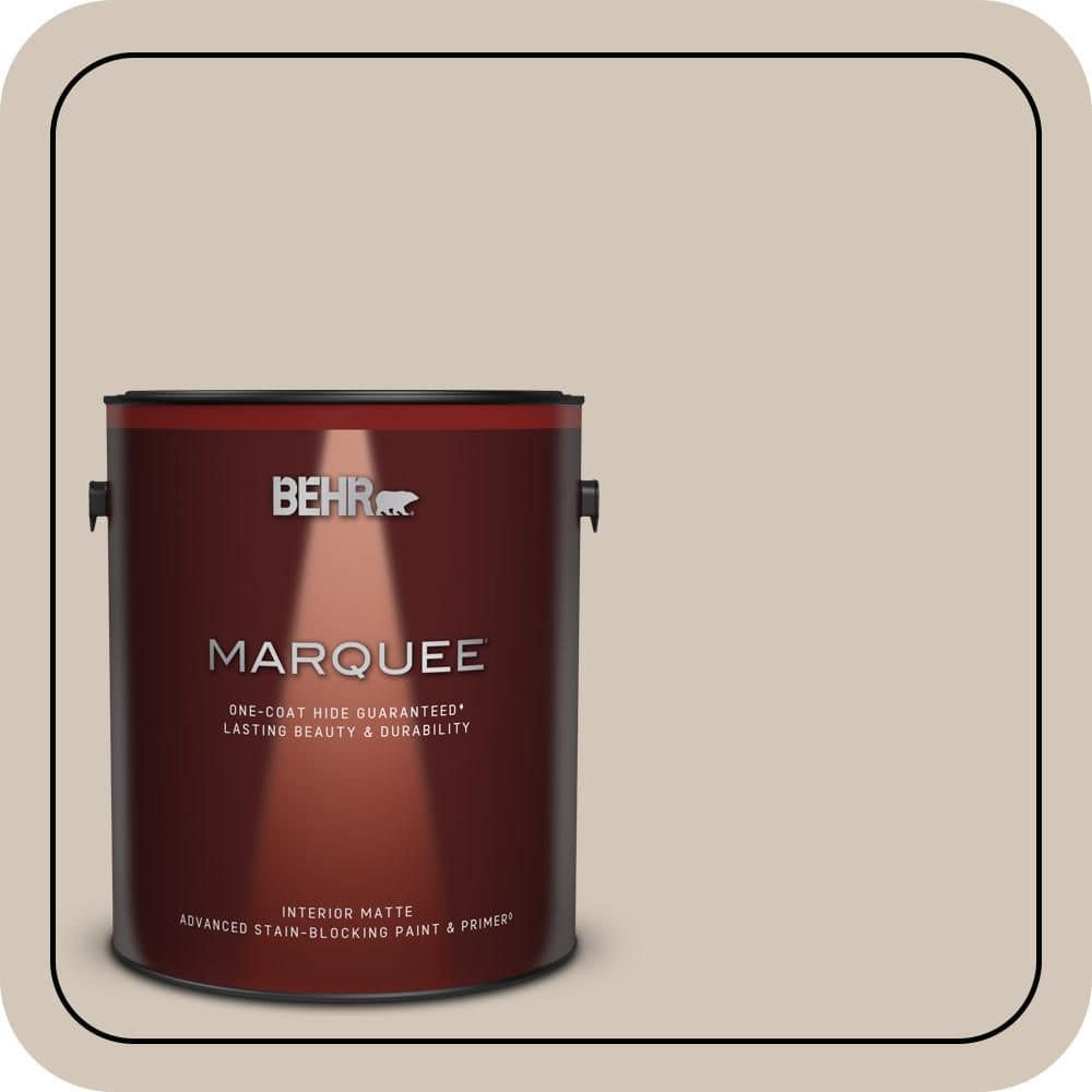 BEHR MARQUEE 1 gal. #MQ2-50 Gravelstone One-Coat Hide Matte Interior Paint & Primer