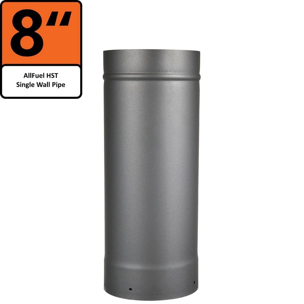 ALLFUEL HST AllFuel 8 in. x 36 in. Single Wall Black Chimney Pipe (1)