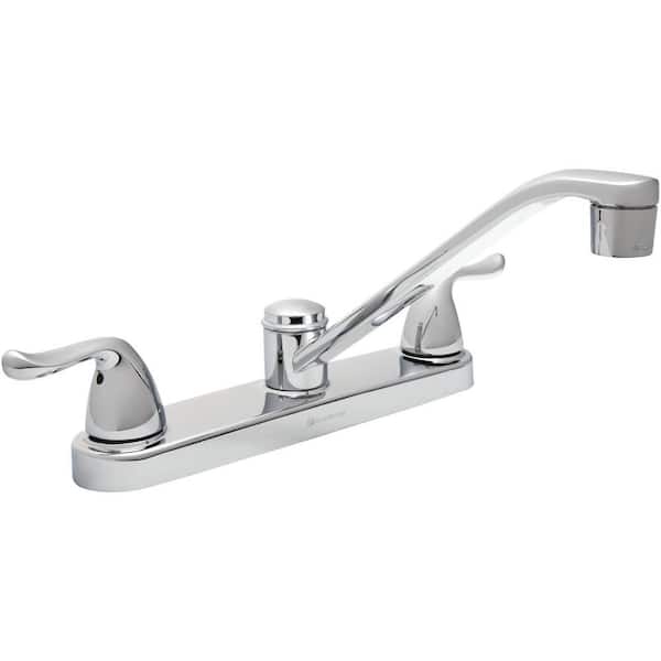 Glacier Bay Constructor Double Handle Standard Kitchen Faucet in Chrome (2)