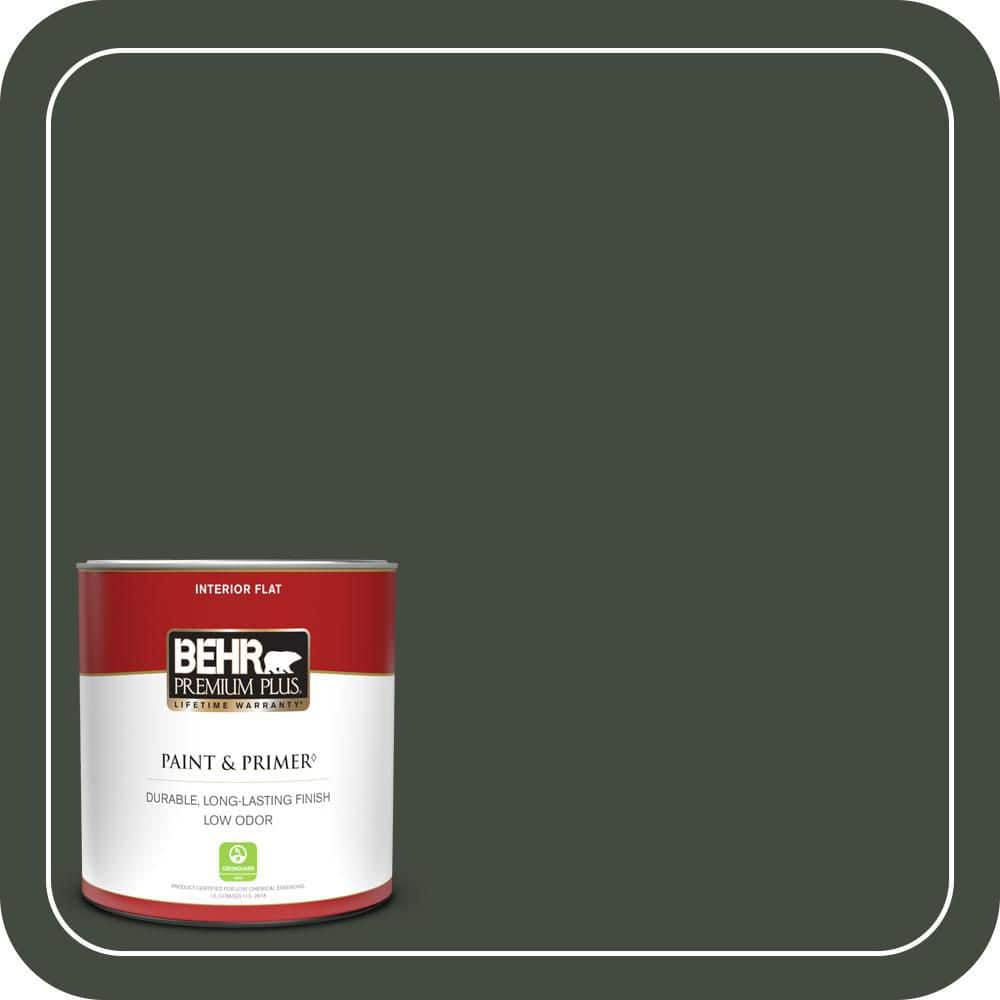BEHR PREMIUM PLUS #BXC-12 Deep Forest Flat Low Odor & Primer (1)