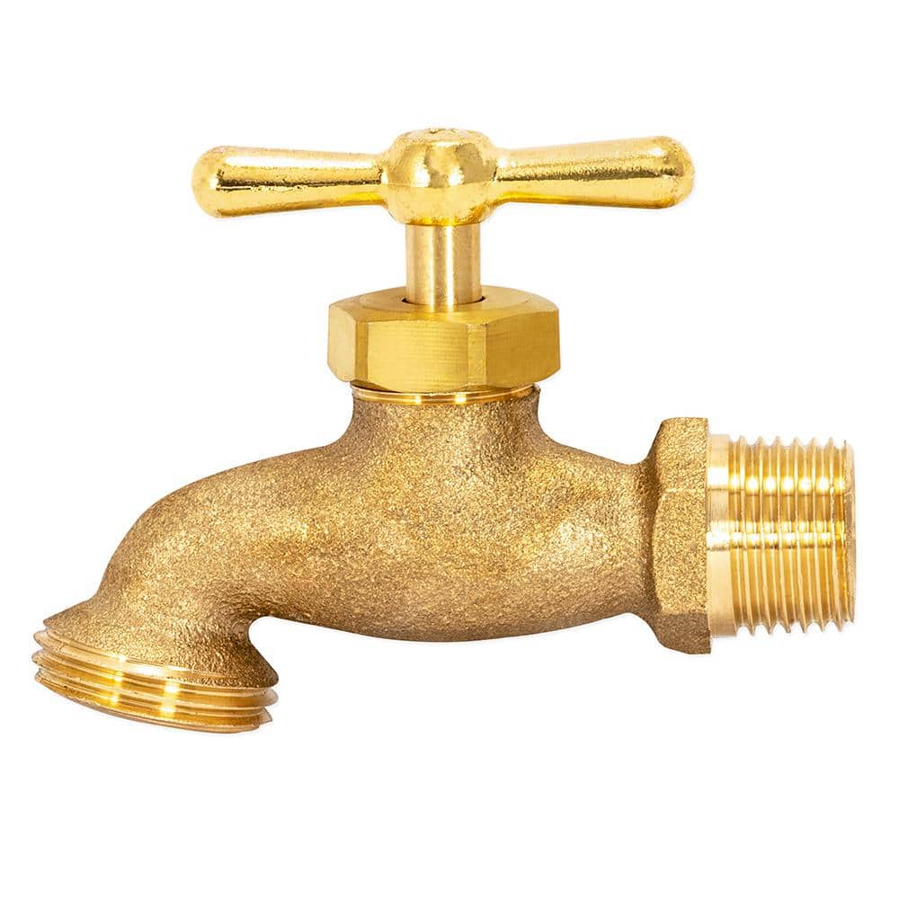 EZ-FLO 1/2 in. MIP x MHT Brass Hose Bibb (2)