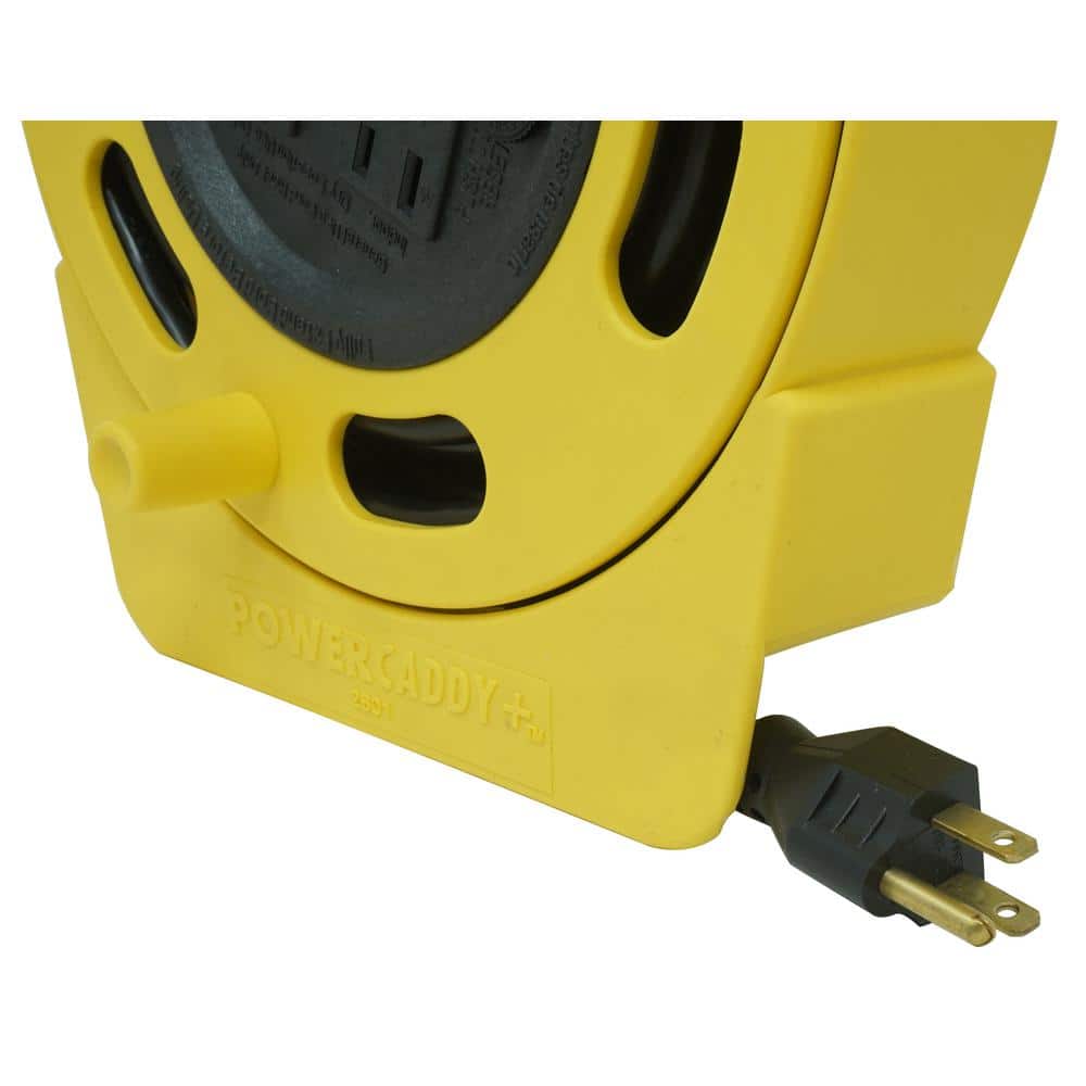 Woods 25 ft. 16/3 Outdoor Multi-Outlet (4) Portable Extension Cord Reel Power Station (3)