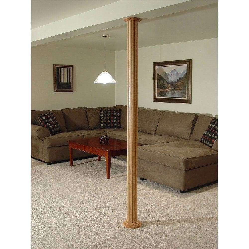 Pole-Wrap 4 in. Dia Paintable MDF Cap and Base Set (2)