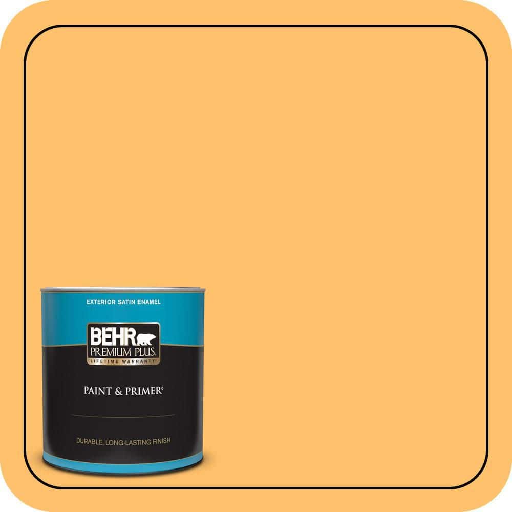 BEHR PREMIUM PLUS 1 qt. #P250-5 Solar Storm Satin Enamel Exterior Paint & Primer