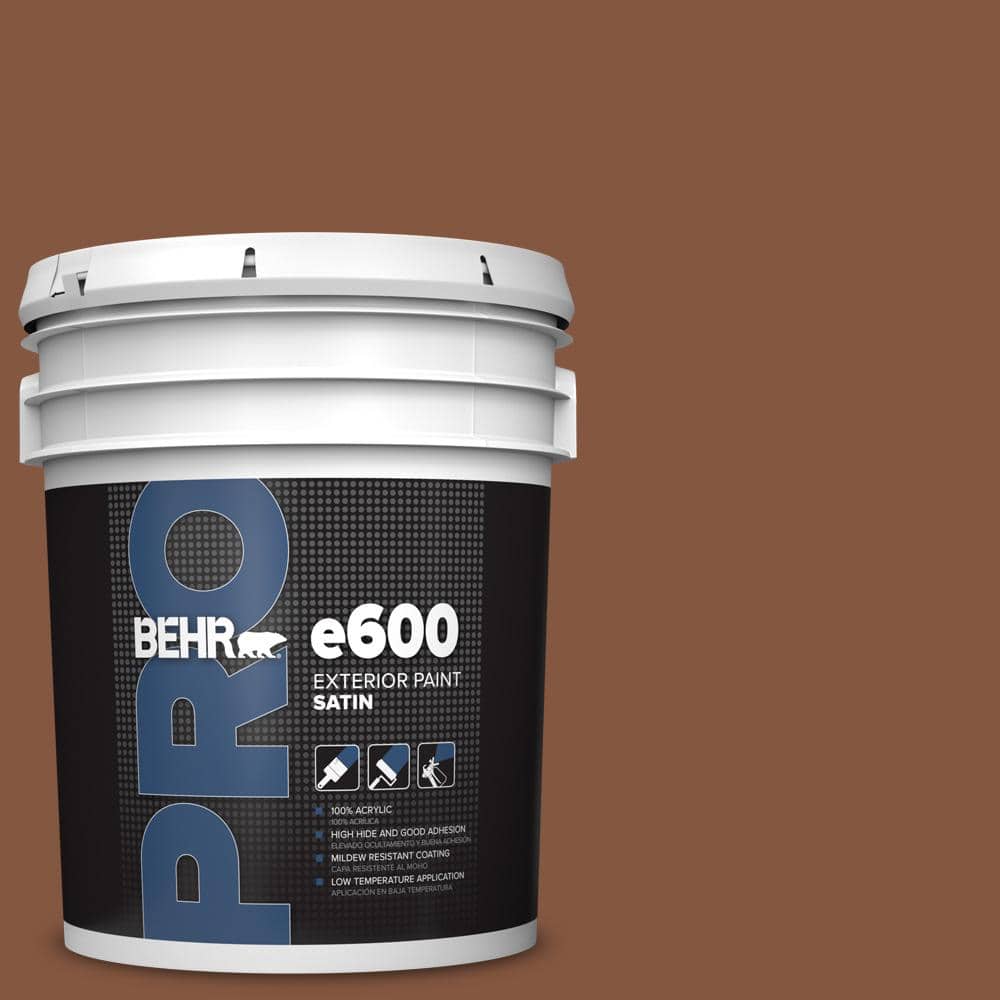 BEHR PRO 5 gal. #230F-7 Florence Brown Satin Exterior Paint (1)