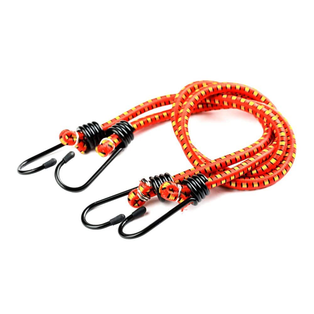 Stalwart 10-Pack Virgin Rubber 18 in. Bungee Cords with Vinyl Coated Hooks (2)