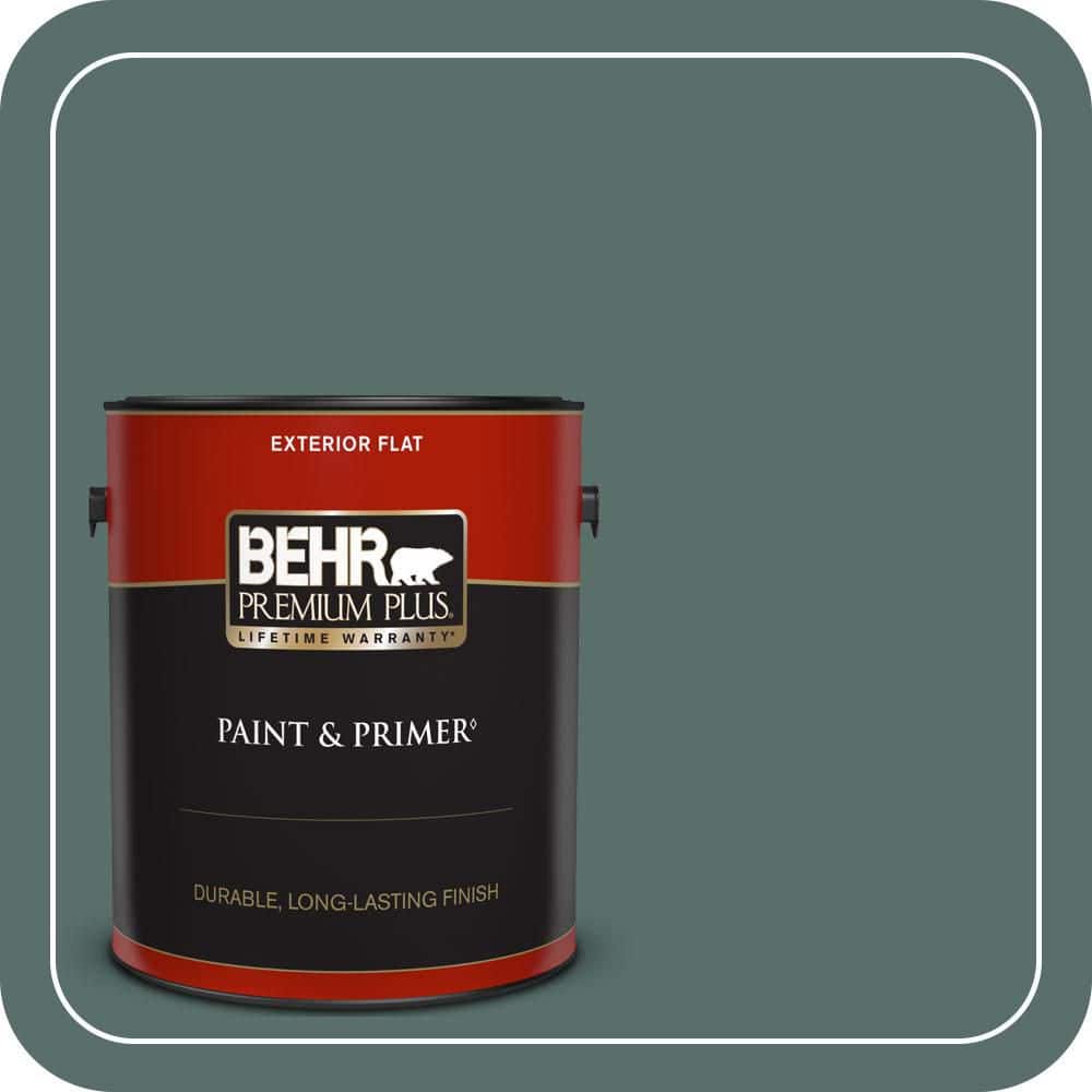 BEHR PREMIUM PLUS 1 gal. #490F-6 Agave Frond Flat Exterior Paint & Primer