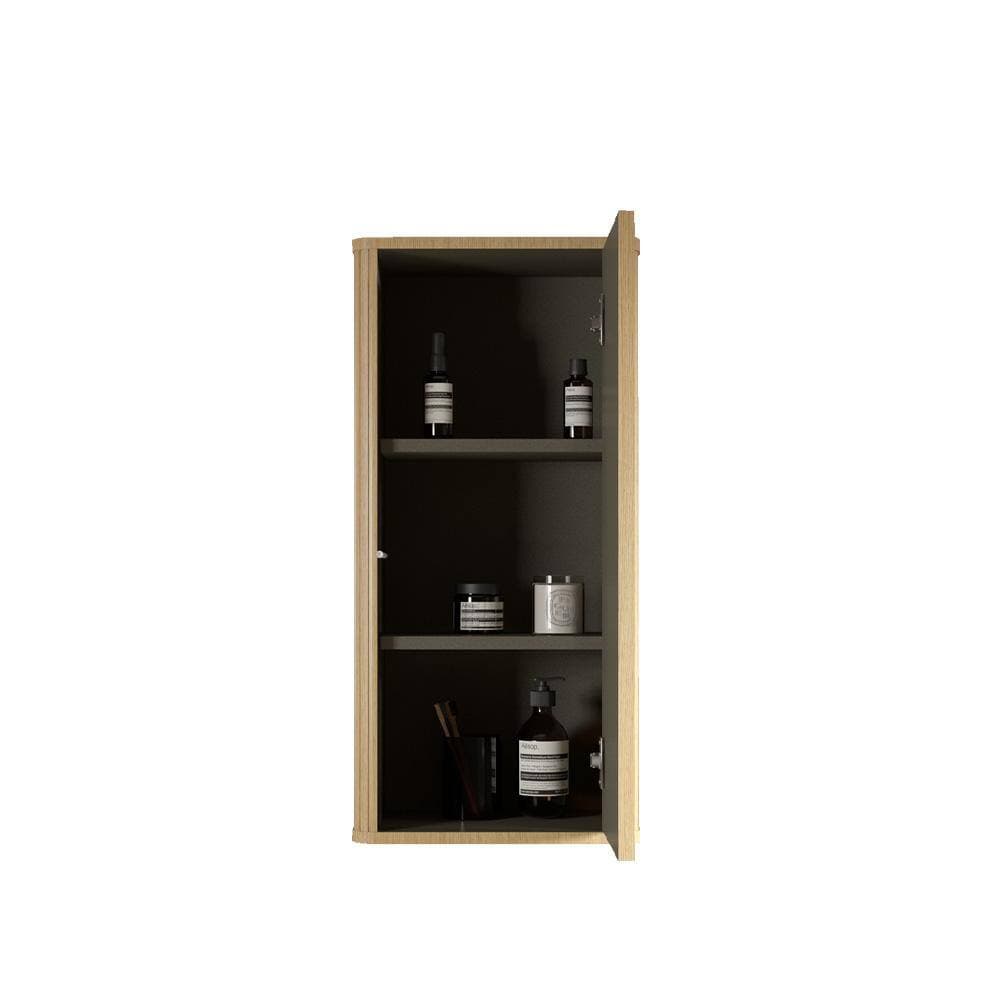 TCYO 14 in. W x 11 in. D x 30 in. H Oak Linen Cabinet with Two Adjustable Shelves (2)
