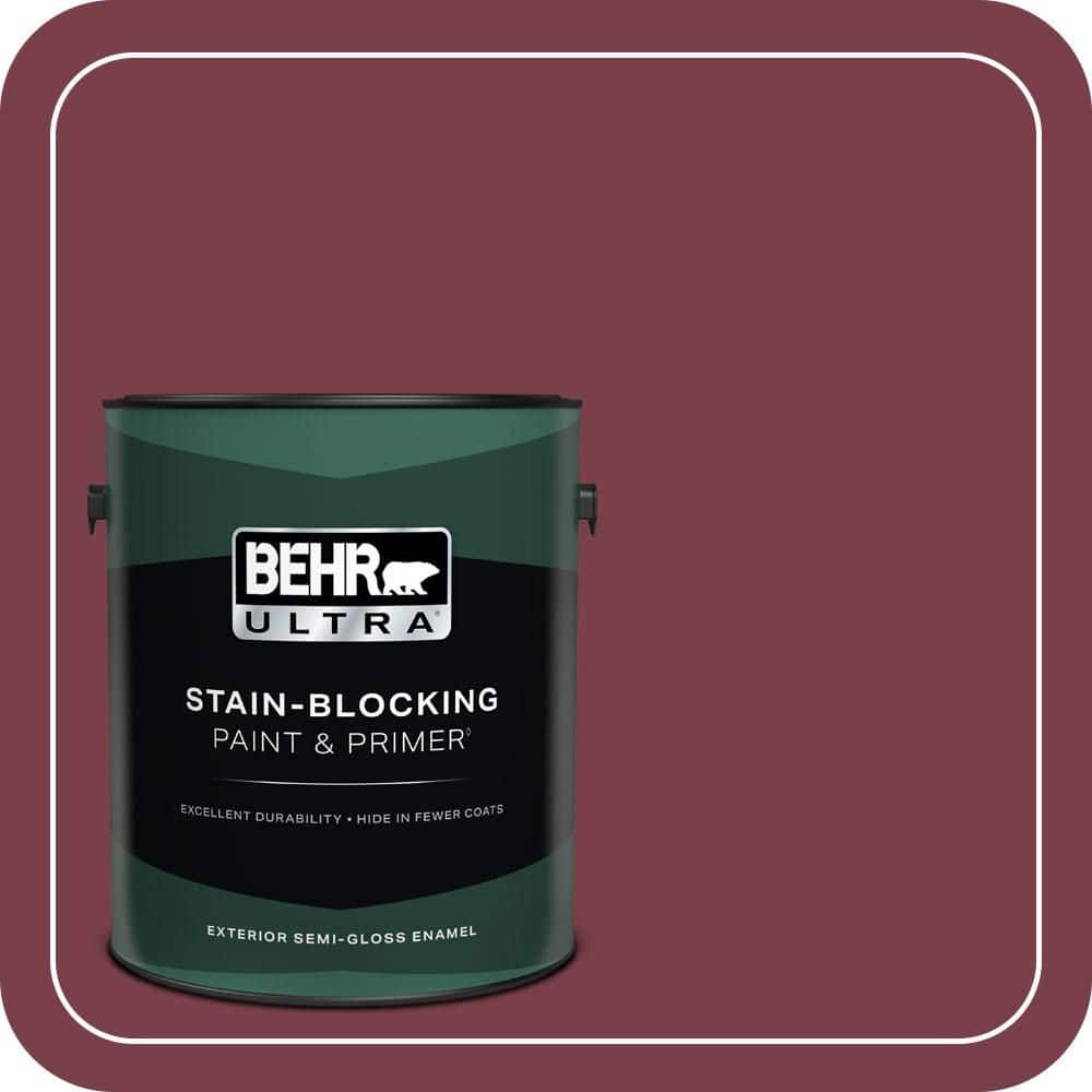 BEHR ULTRA 1 gal. #S-H-110 Wine Tasting Semi-Gloss Enamel Exterior Paint & Primer