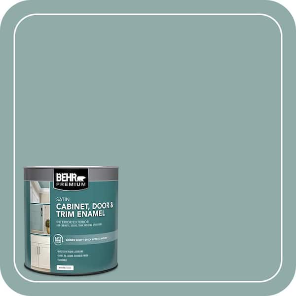 BEHR PREMIUM 1 qt. #HDC-CL-25 Oceanus Satin Enamel Interior/Exterior Cabinet, Door & Trim Paint (2)