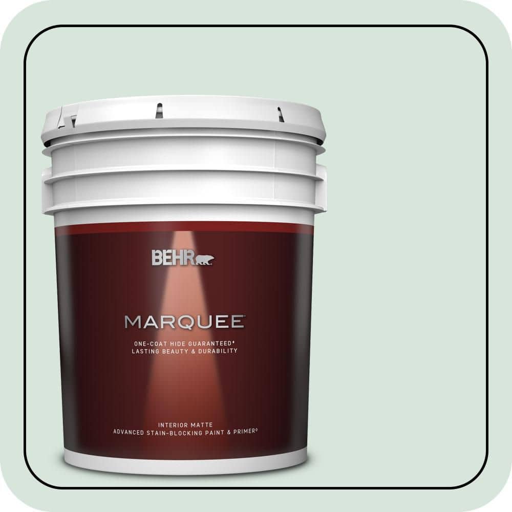 BEHR MARQUEE 5 gal. #S420-1 New Day Matte Interior Paint & Primer