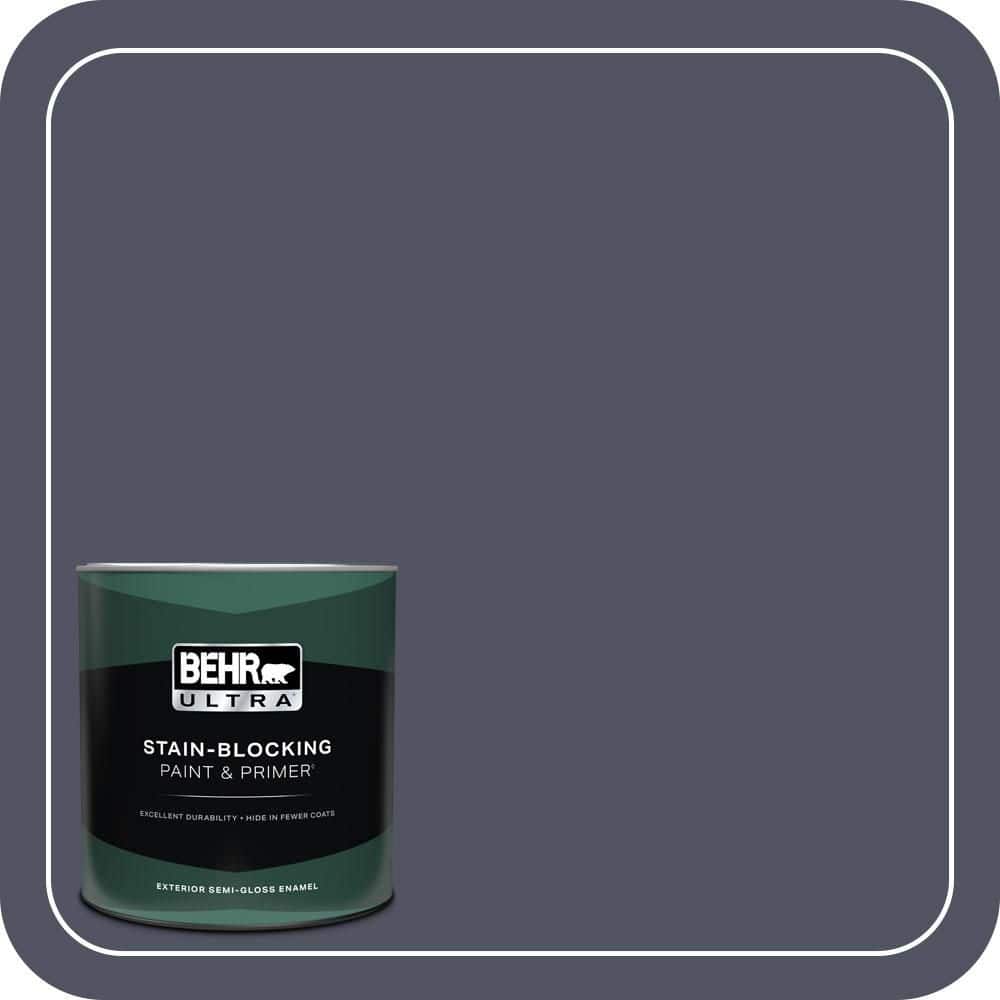 BEHR ULTRA 1 qt. #S550-7 Knighthood Semi-Gloss Enamel Exterior Paint & Primer