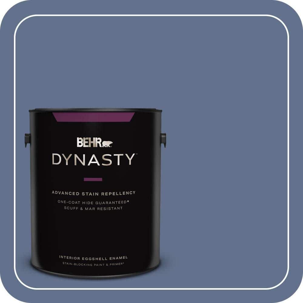 BEHR DYNASTY 1 gal. #600F-6 Atlantic Blue Eggshell Enamel Interior Stain-Blocking Paint & Primer